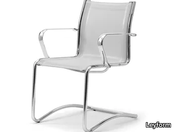 ORIGAMI RE - Cantilever chrome plated steel and fabric chair _ Leyform