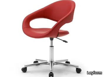 SAMBA - Height-adjustable Eco-leather office chair with castors _ Leyform