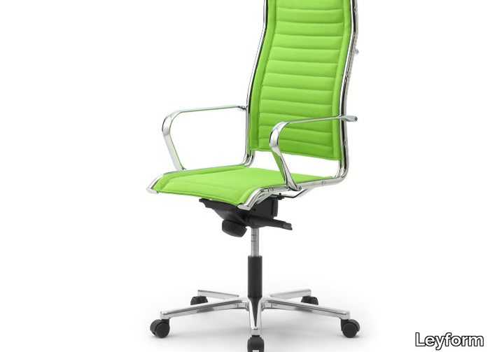 ORIGAMI TD - Fabric office chair with armrests with 5-Spoke base _ Leyform