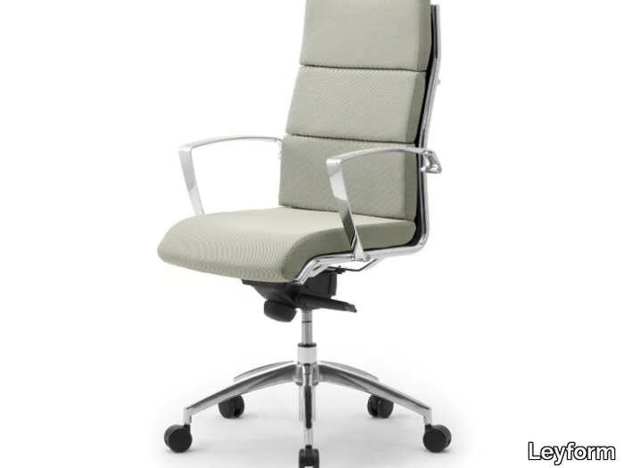 ORIGAMI CU - Fabric office chair with armrests with 5-Spoke base _ Leyform