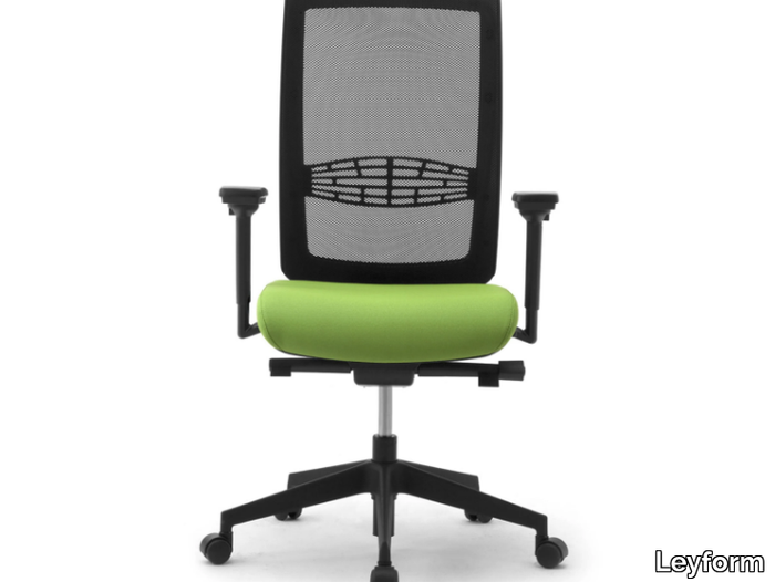 WIKI RE - Height-adjustable fabric office chair with 5-Spoke base _ Leyform