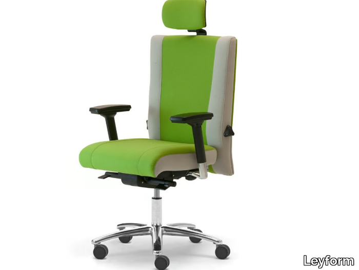 NON STOP 24H - Swivel fabric office chair with armrests with 5-Spoke base _ Leyform