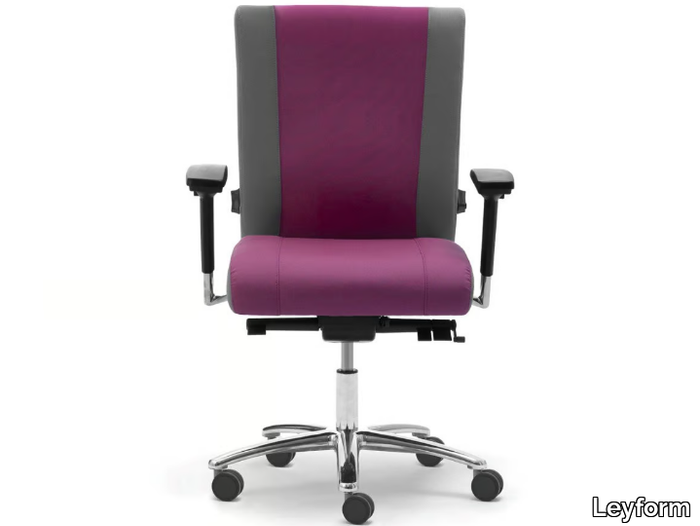 NON STOP 24H - Swivel fabric office chair with armrests with 5-Spoke base _ Leyform