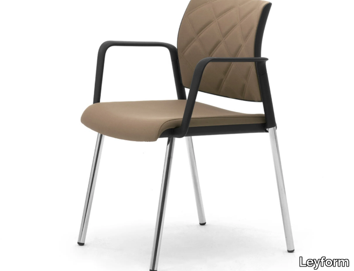 WIKI TECH - Upholstered fabric chair with armrests _ Leyform