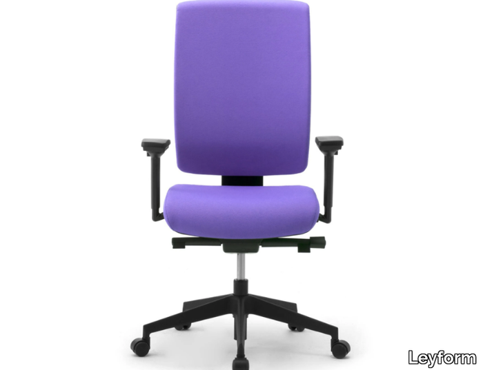 WIKI - Height-adjustable fabric office chair with 5-Spoke base _ Leyform