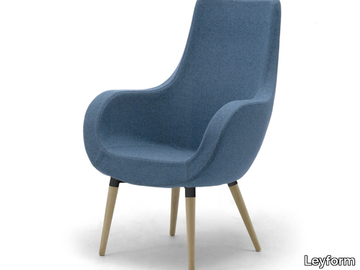 VICTORIA - Wool easy chair with armrests _ Leyform