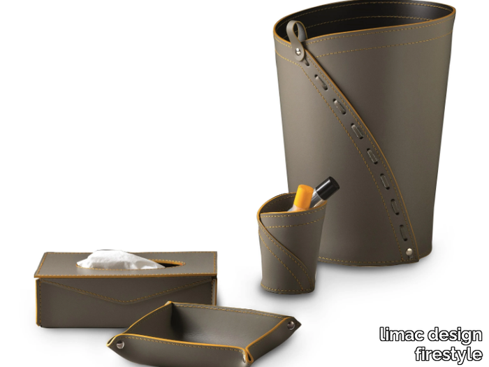 LEONARDO - Bonded leather desk set _ limac design firestyle