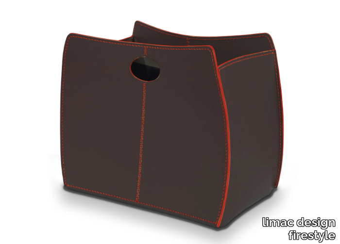 VANDA COLOR - Bonded leather magazine rack _ limac design firestyle