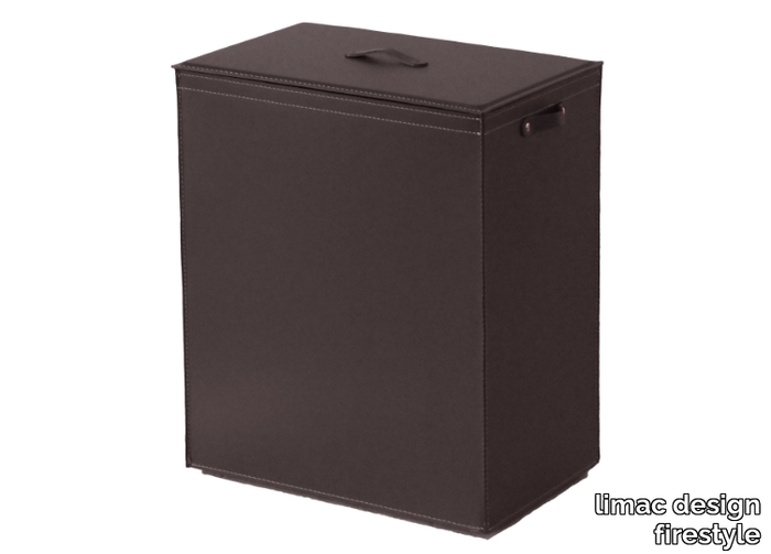 PETER - Bonded leather laundry container _ limac design firestyle