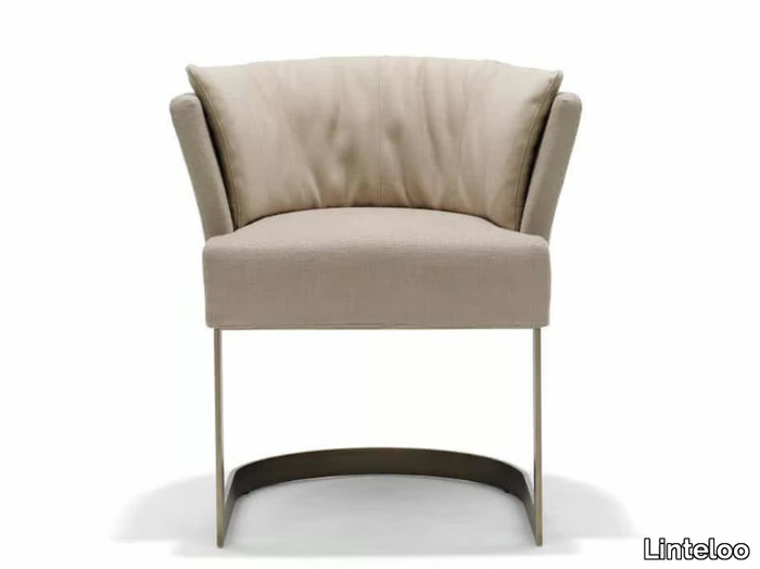 CERVINO - Cantilever upholstered fabric chair with armrests _ Linteloo