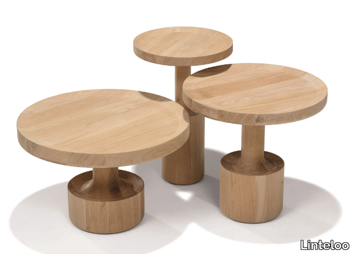 KIGI - Round solid wood coffee table _ Linteloo