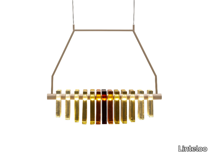 BRICKS - LED glass and steel pendant lamp _ Linteloo