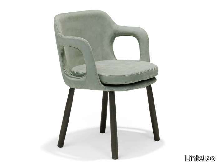 HEATH - Upholstered fabric chair with armrests _ Linteloo