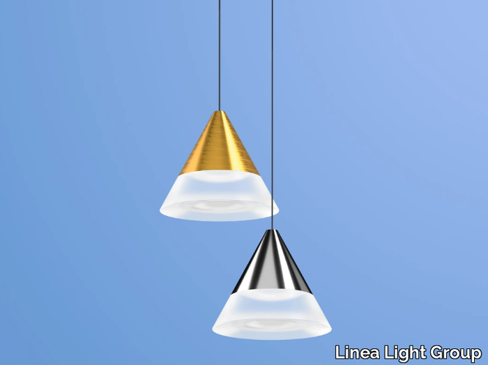 VERDI - LED glass and aluminium pendant lamp _ Linea Light Group