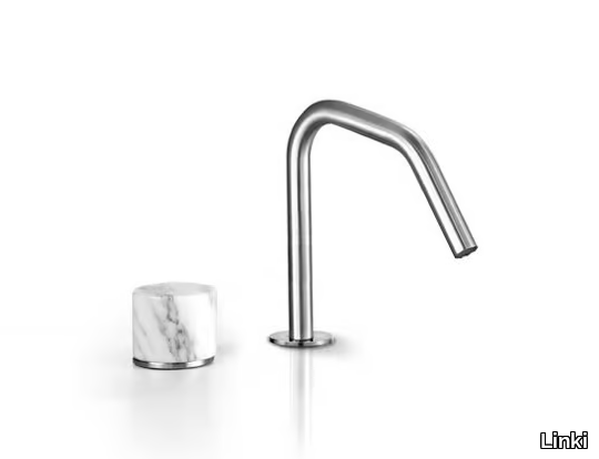 MARBLE - High stainless steel and marble washbasin mixer _ Linki