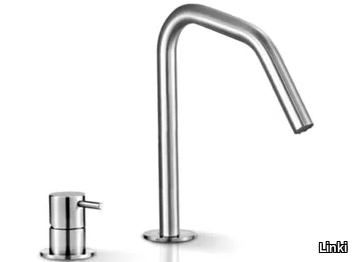 DECO 101 - 2 hole countertop stainless steel washbasin mixer _ Linki