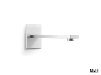 CANNE 105 - Wall-mounted stainless steel sink spout with plate _ Linki