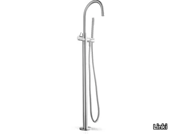 DECO 070 - Floor standing stainless steel bathtub mixer with hand shower _ Linki