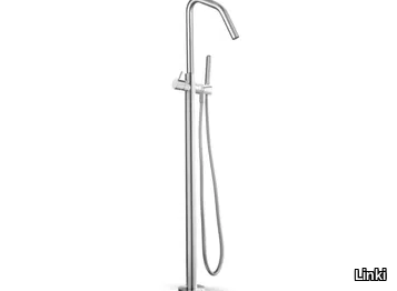 DECO 081 - Floor standing stainless steel bathtub mixer with hand shower _ Linki