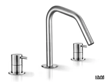 DECO 203 - 3 hole countertop stainless steel washbasin mixer _ Linki