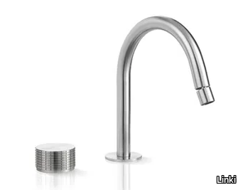 KRONOS KRO120 - Countertop stainless steel bidet mixer with swivel spout _ Linki