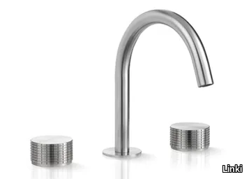 KRONOS KRO201 - 3 hole countertop stainless steel washbasin mixer _ Linki