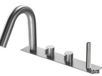 INSERT 209 - Deck mounted stainless steel bathtub tap with hand shower _ Linki