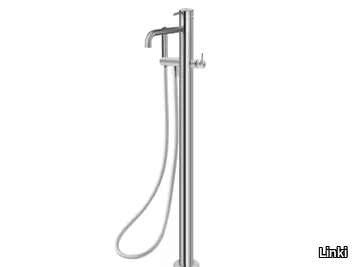 ONE 071 - Floor standing stainless steel bathtub mixer with hand shower _ Linki