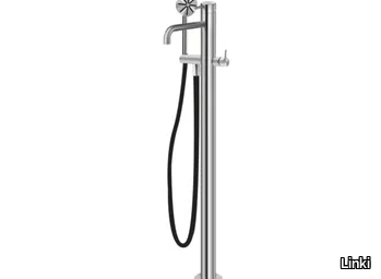 ONE 072 - Floor standing stainless steel bathtub mixer with hand shower _ Linki