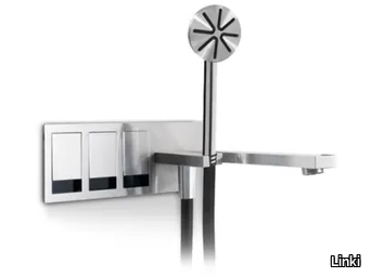 TEK 222 - Wall-mounted stainless steel bathtub mixer with hand shower _ Linki