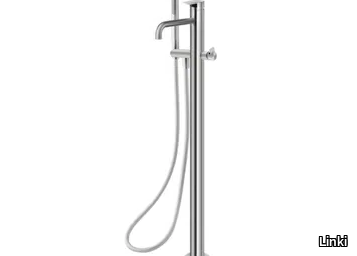 TEK ZERO 070 - Floor standing stainless steel bathtub mixer with hand shower _ Linki