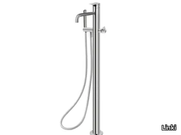 TEK ZERO 071 - Floor standing stainless steel bathtub mixer with hand shower _ Linki