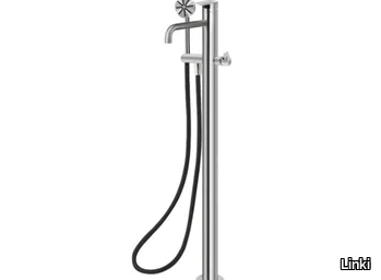 TEK ZERO 072 - Floor standing stainless steel bathtub mixer with hand shower _ Linki