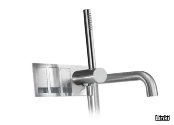 TEK ZERO 230 - Wall-mounted stainless steel bathtub set with hand shower _ Linki