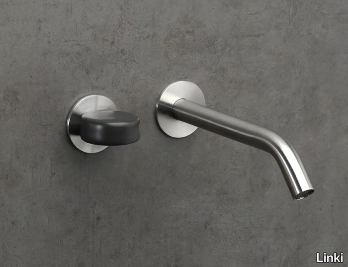 IOO 141 - Wall-mounted stainless steel and ceramic washbasin mixer _ Linki