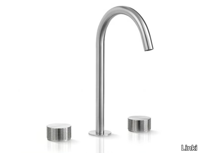 KRONOS KRO203 - 3 hole countertop stainless steel washbasin mixer _ Linki