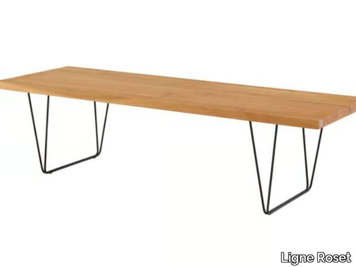 CM 191 - Rectangular solid wood coffee table _ Ligne Roset