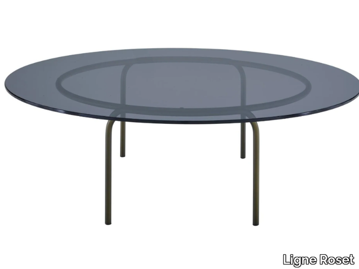 LIAM - Low round tempered glass coffee table _ Ligne Roset