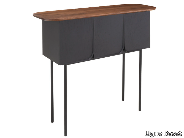 AUBE - Rectangular solid wood console table _ Ligne Roset