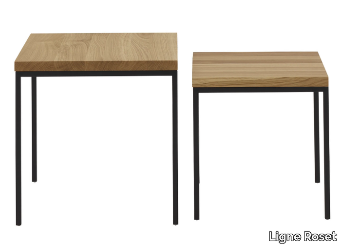 GABY - Square oak coffee table _ Ligne Roset