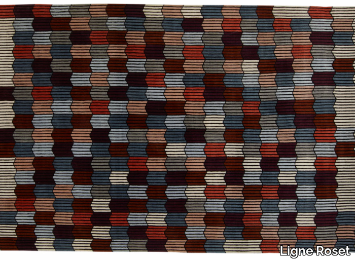 MÉMOIRE D’UNE TRAME - Rectangular handmade wool rug with geometric shapes _ Ligne Roset