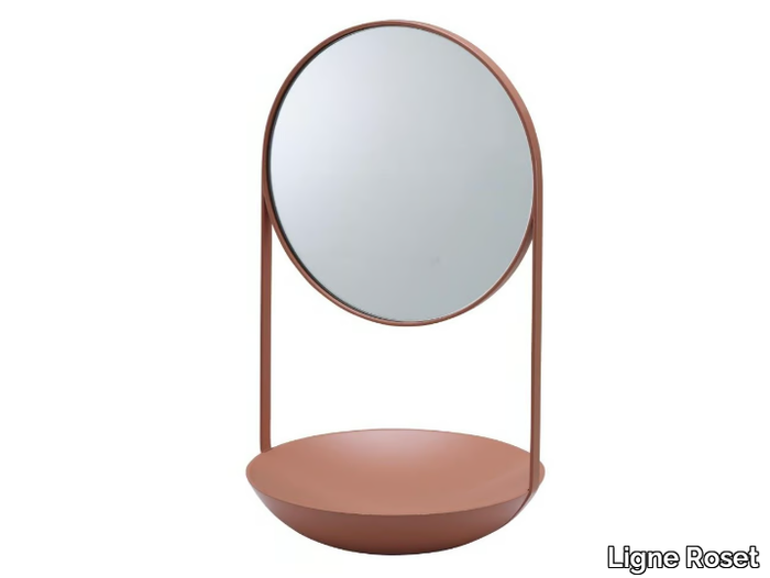 NIMBE - Table-top round metal mirror _ Ligne Roset