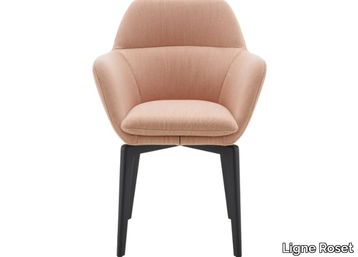 AMÉDÉE - Upholstered fabric chair with armrests _ Ligne Roset