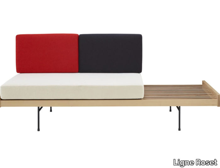 DAYBED - Upholstered fabric bench with back _ Ligne Roset