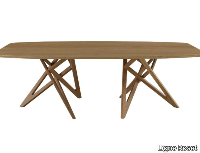 ENNÉA - Rectangular wooden dining table _ Ligne Roset