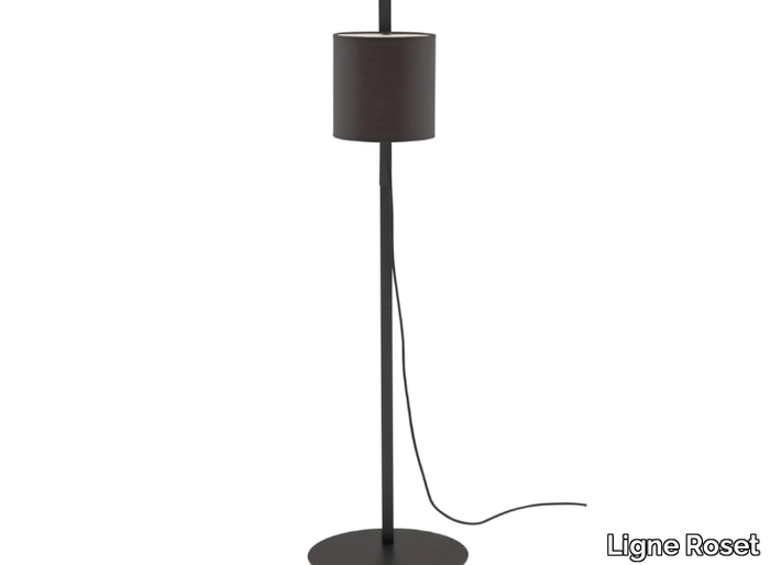 MAGNET LAMP - Floor lamp with steel base and cotton shade _ Ligne Roset