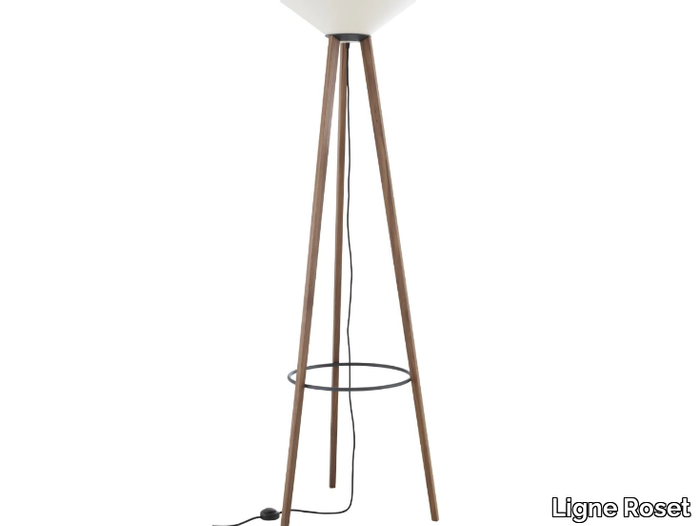 MELUSINE - LED steel and wood floor lamp _ Ligne Roset