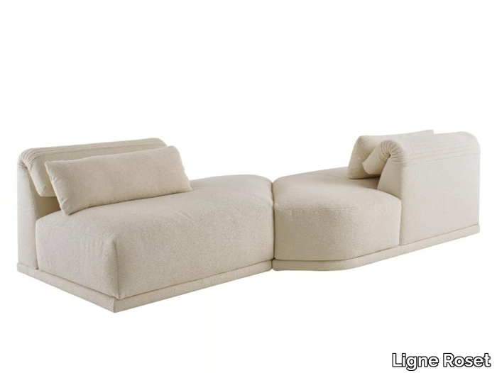 GRAND ANGLE - Modular fabric sofa with headrest _ Ligne Roset