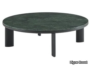 SARAGOSSE - Round marble and ash coffee table _ Ligne Roset