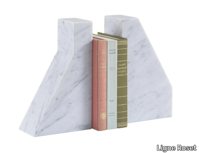 LITHOS - Carrara marble bookend _ Ligne Roset